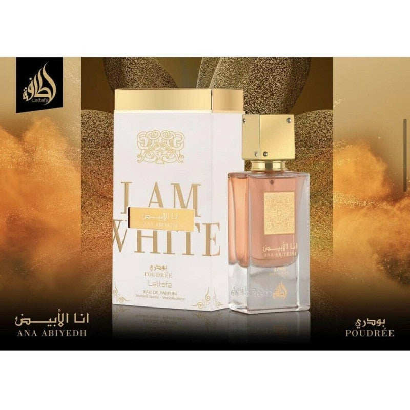 Lattafa Ana Abiyedh Poudree – perfume árabe original, imagen 3