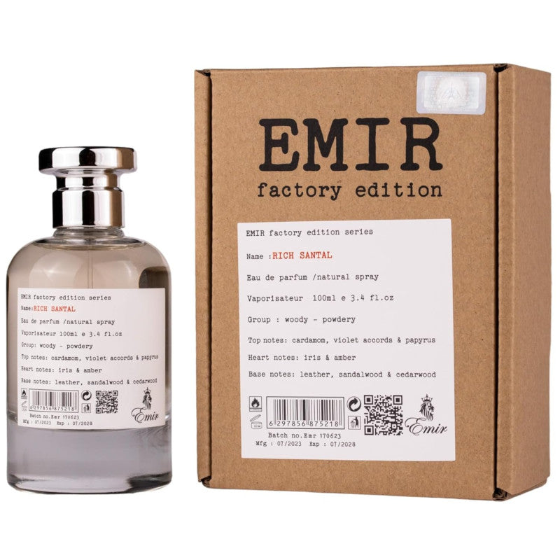 Paris Corner Emir Rich Santal Factory – perfume árabe original, imagen 2